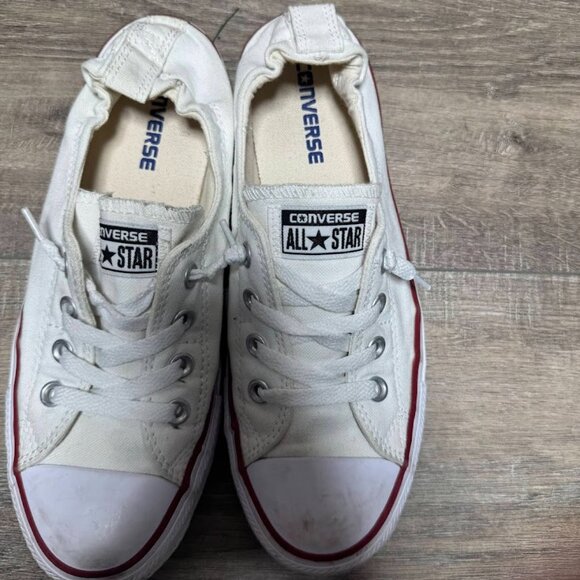 Converse All Star Shoreline White Canvas Sneakers Women's Size 9 - Picture 2 of 7